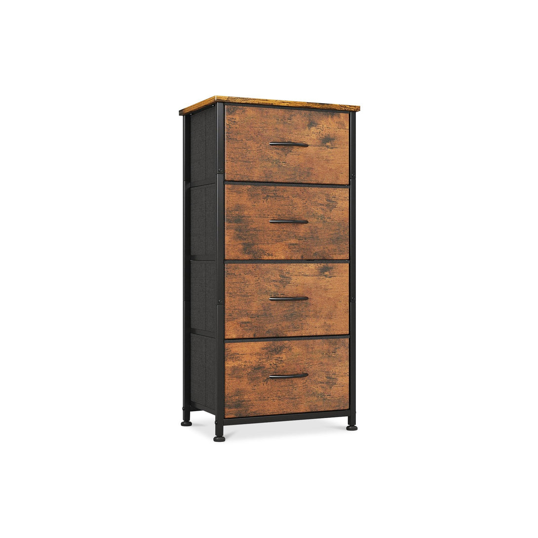 Hailey 4 Drawers Tallboy - Rustic Brown
