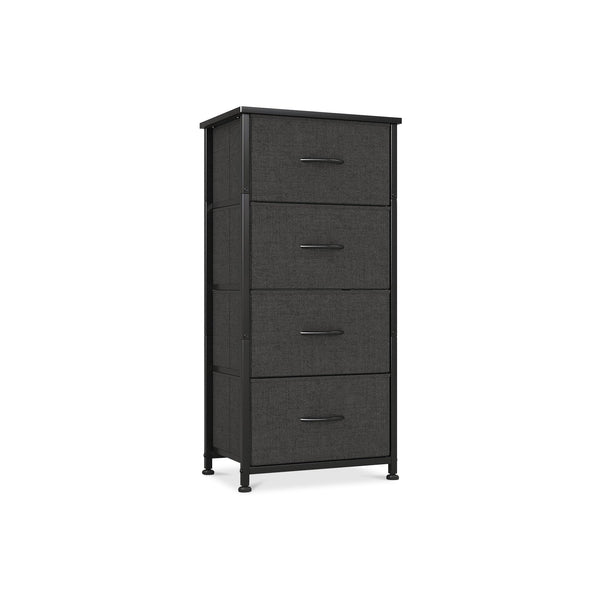 Hailey 4 Drawers Tallboy - Black