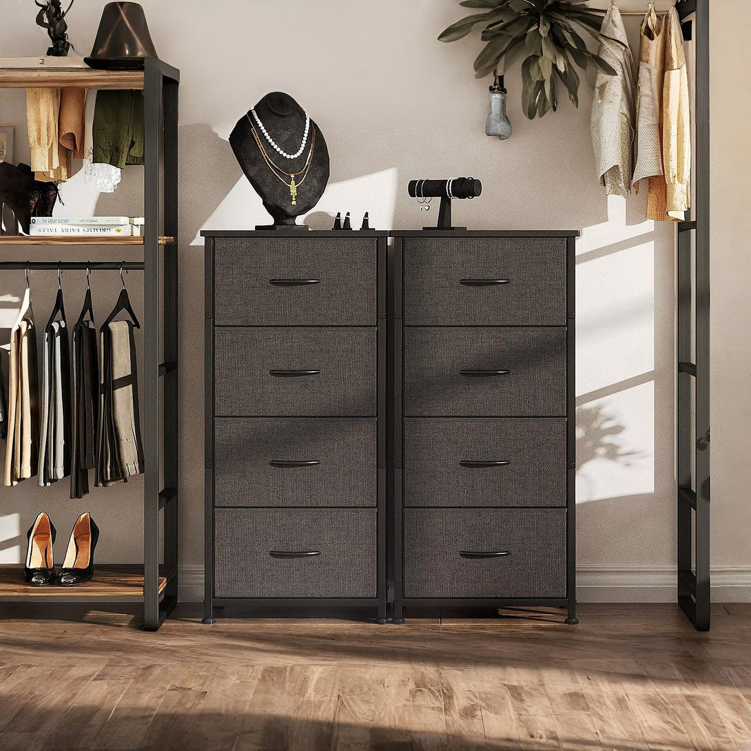 Hailey 4 Drawers Tallboy - Black
