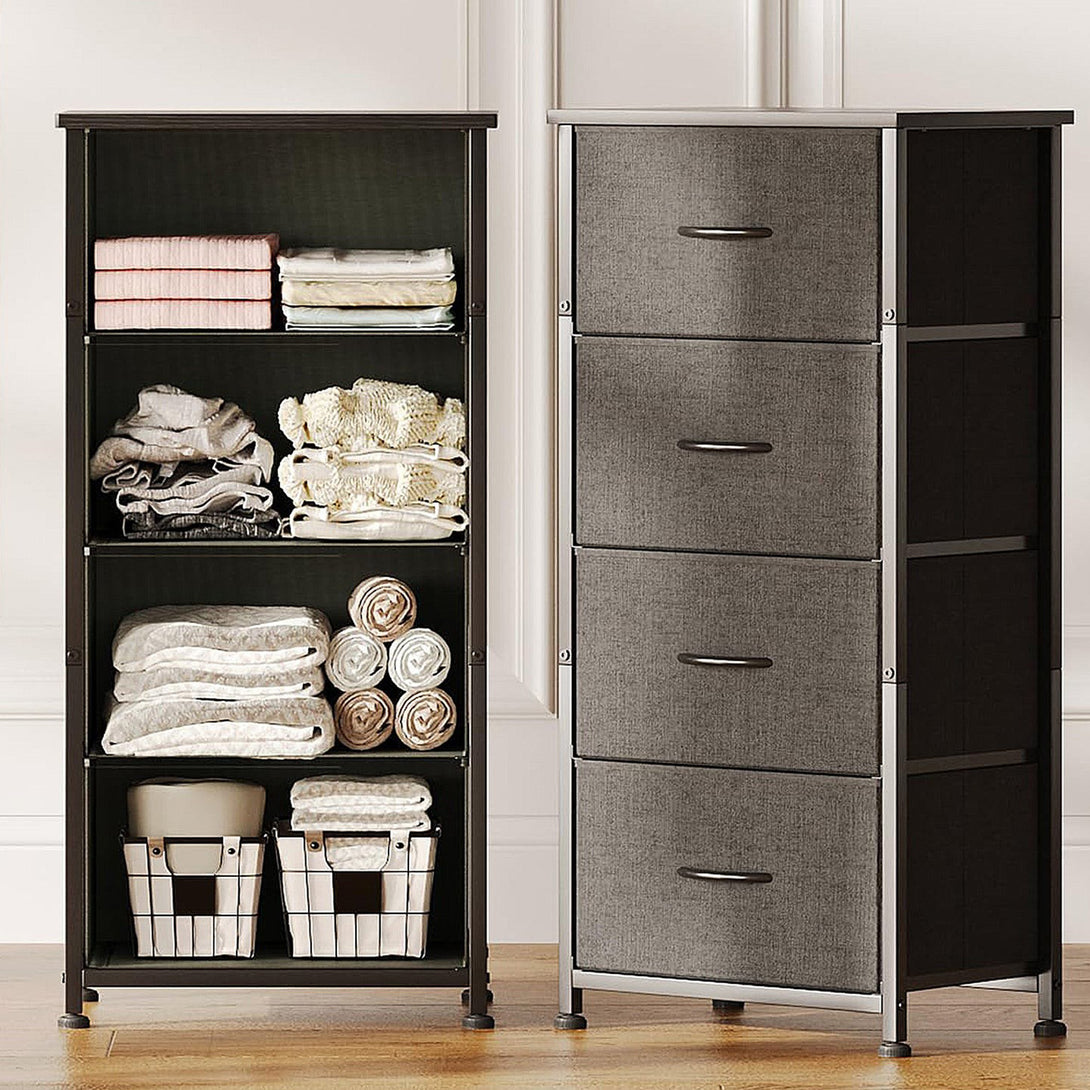Hailey 4 Drawers Tallboy - Black
