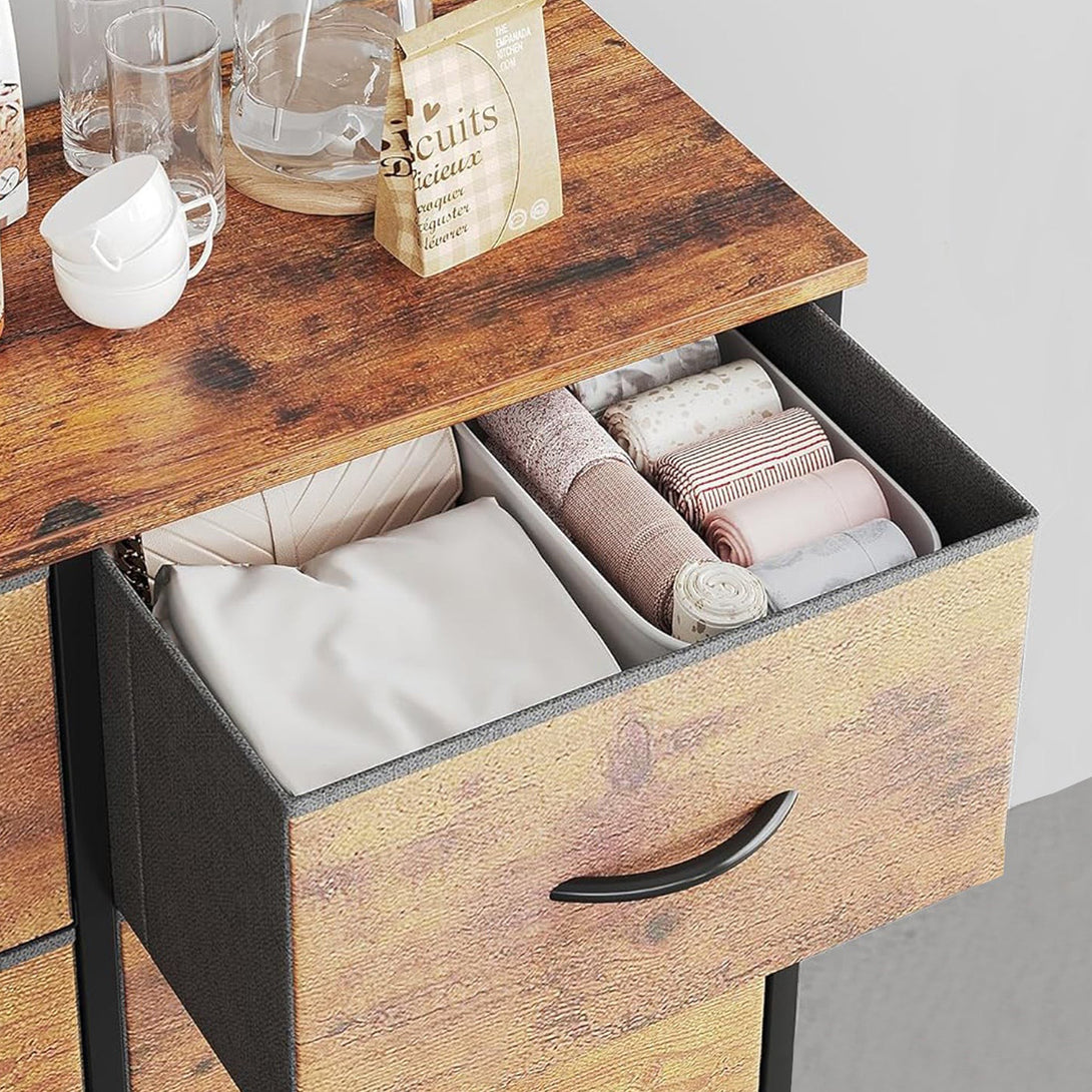 Natalia 10 Drawers Tallboy - Rustic Brown