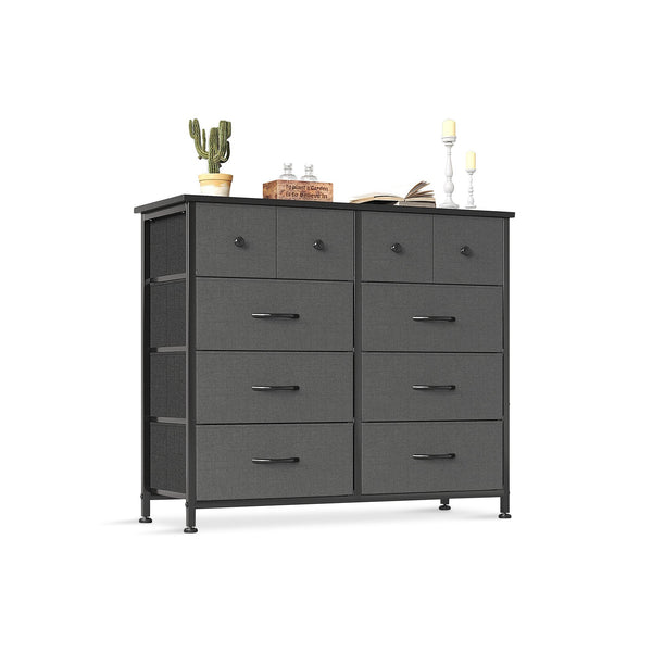 Natalia 10 Drawers Lowboy - Grey