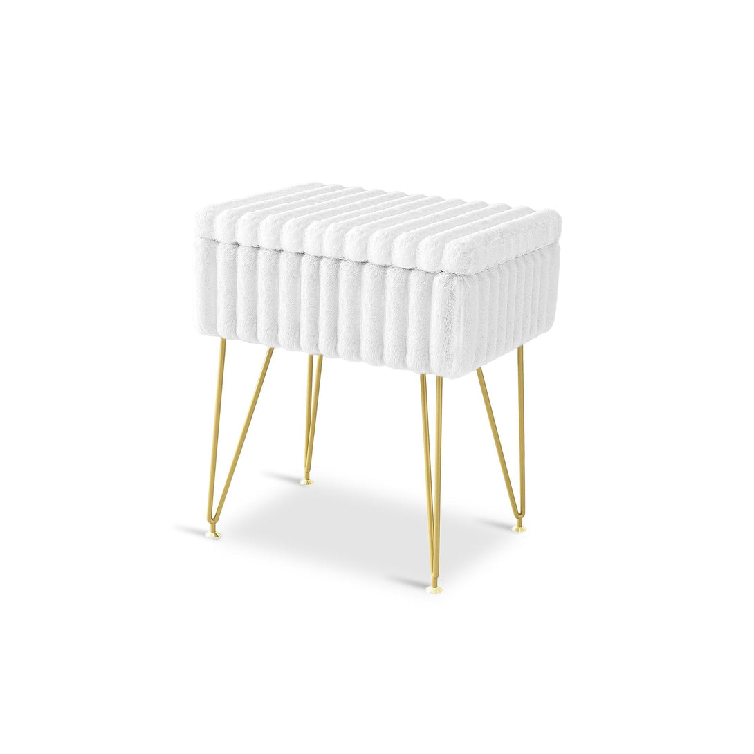 Sevan Side Table with Storage - White