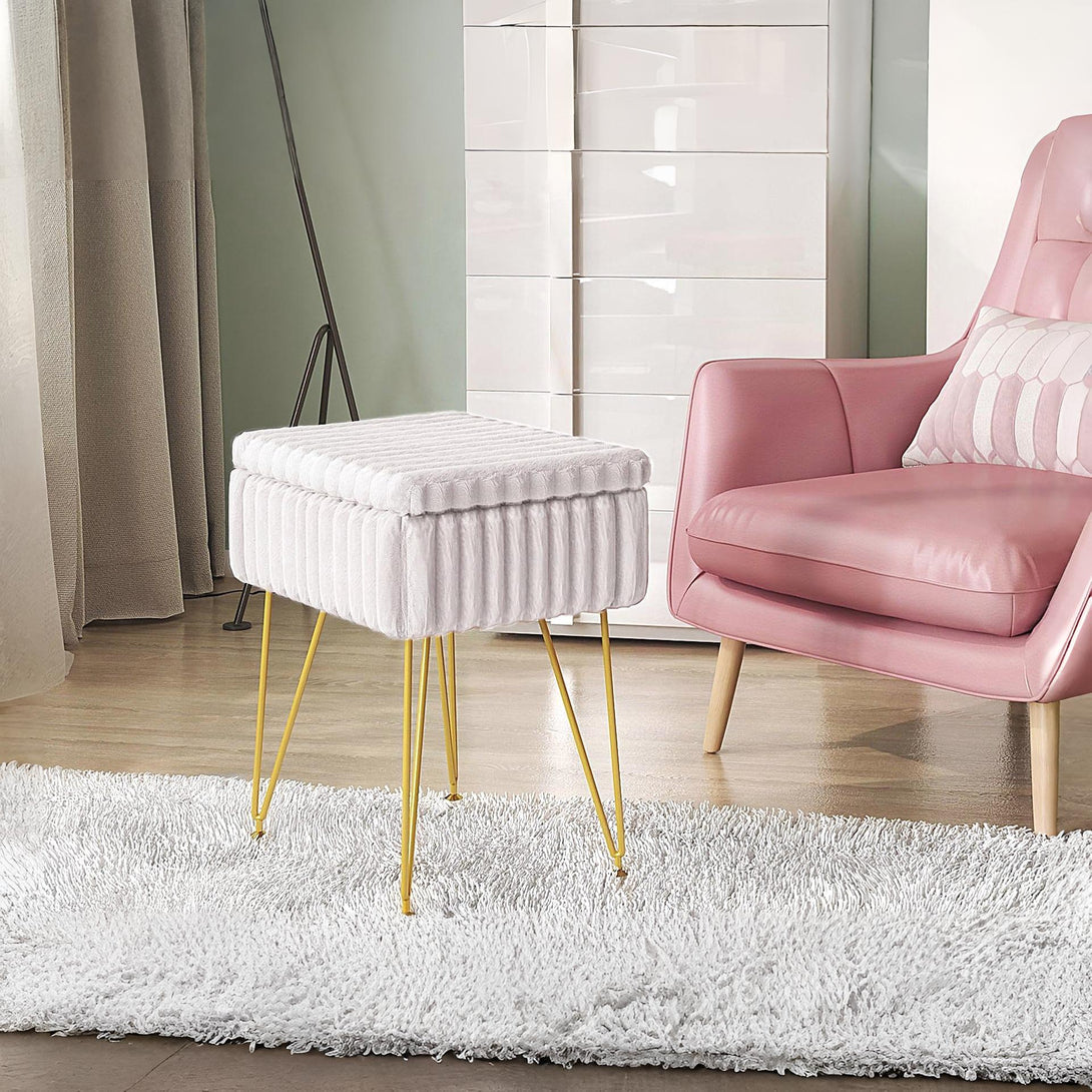 Sevan Side Table with Storage - White
