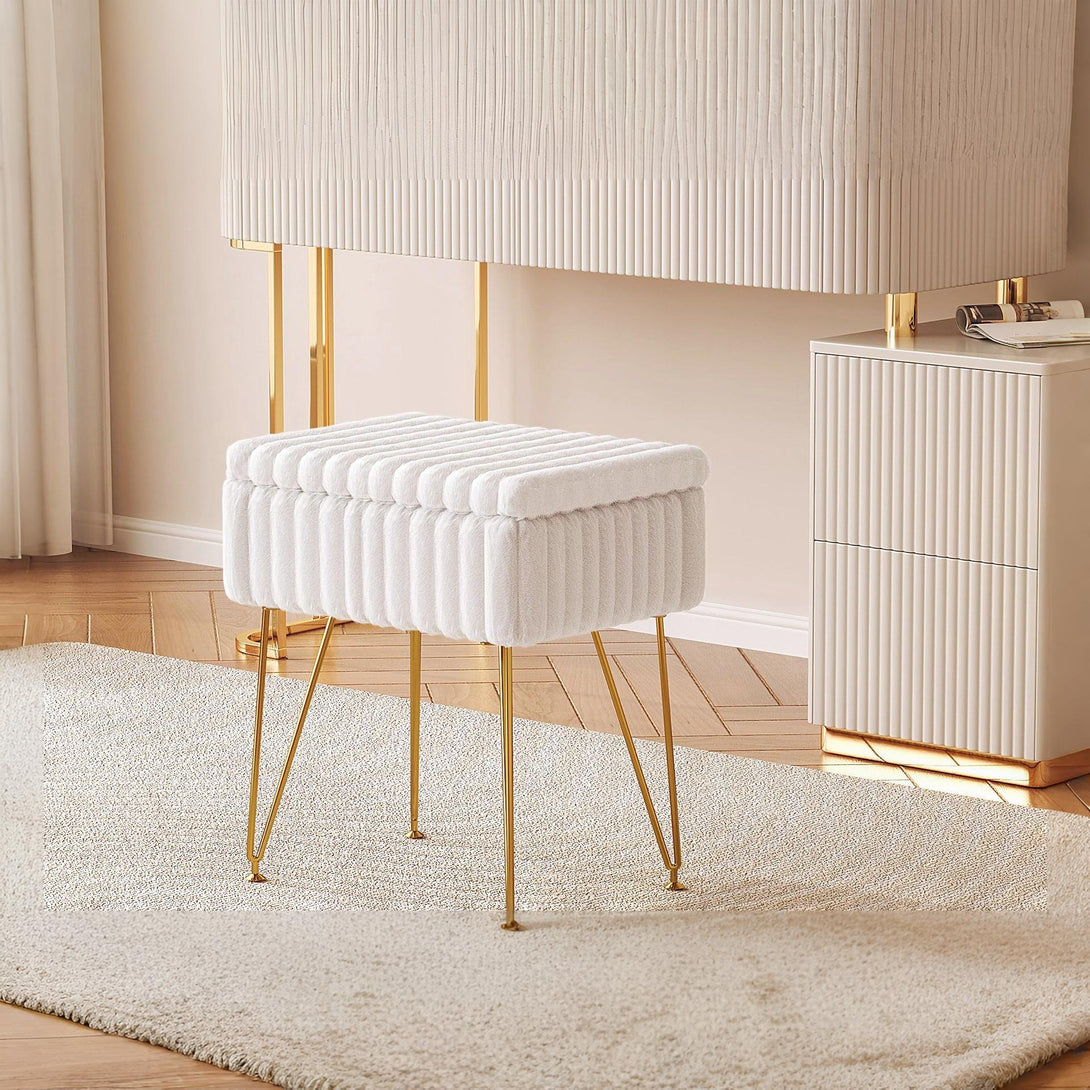 Sevan Side Table with Storage - White