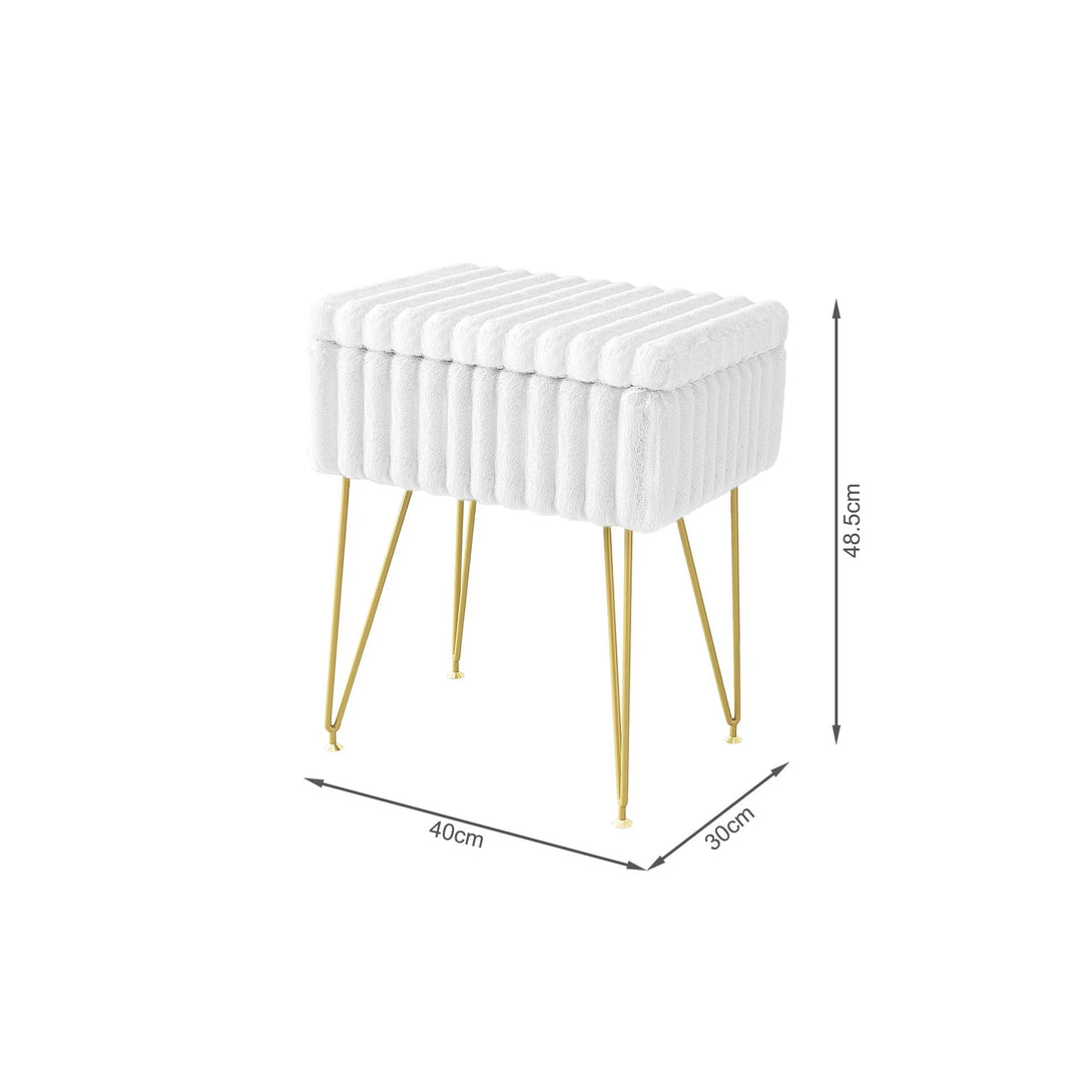 Sevan Side Table with Storage - White