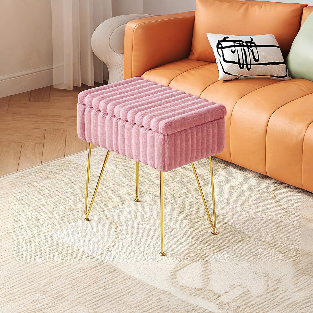 Sevan Side Table with Storage - Pink