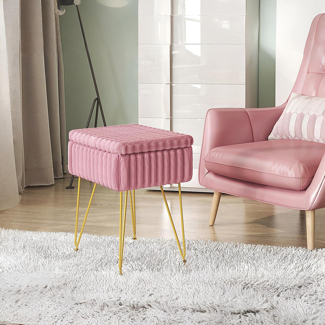 Sevan Side Table with Storage - Pink