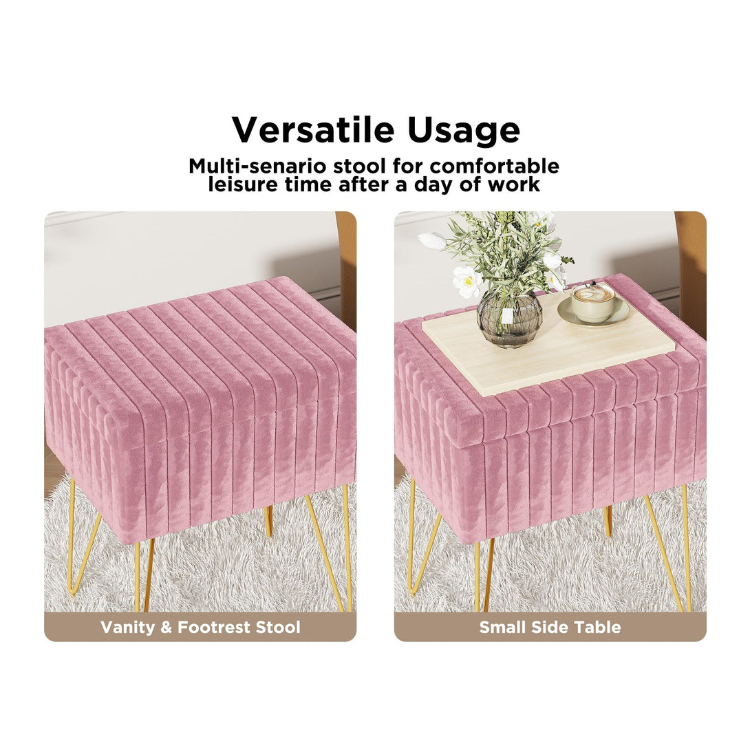 Sevan Side Table with Storage - Pink