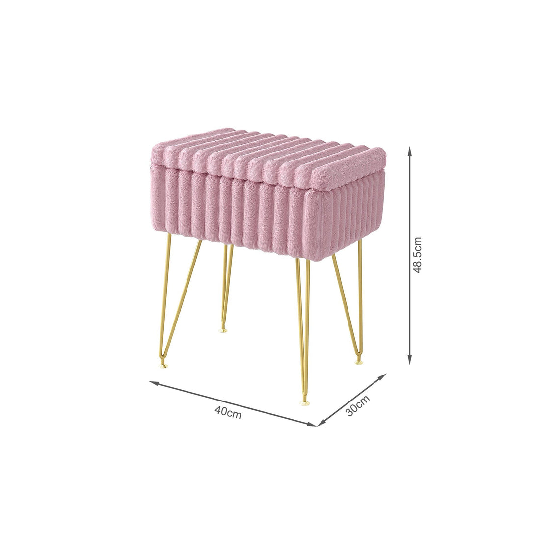 Sevan Side Table with Storage - Pink