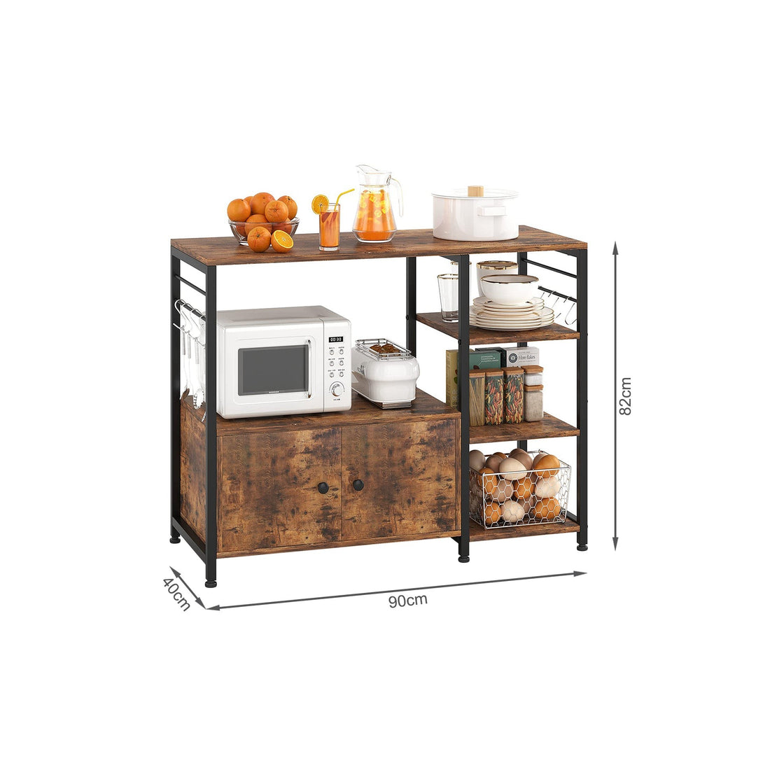 Toko Kitchen Storage Cabinet Shelf - Rustic Brown (0.065m3 - 18.3kg)