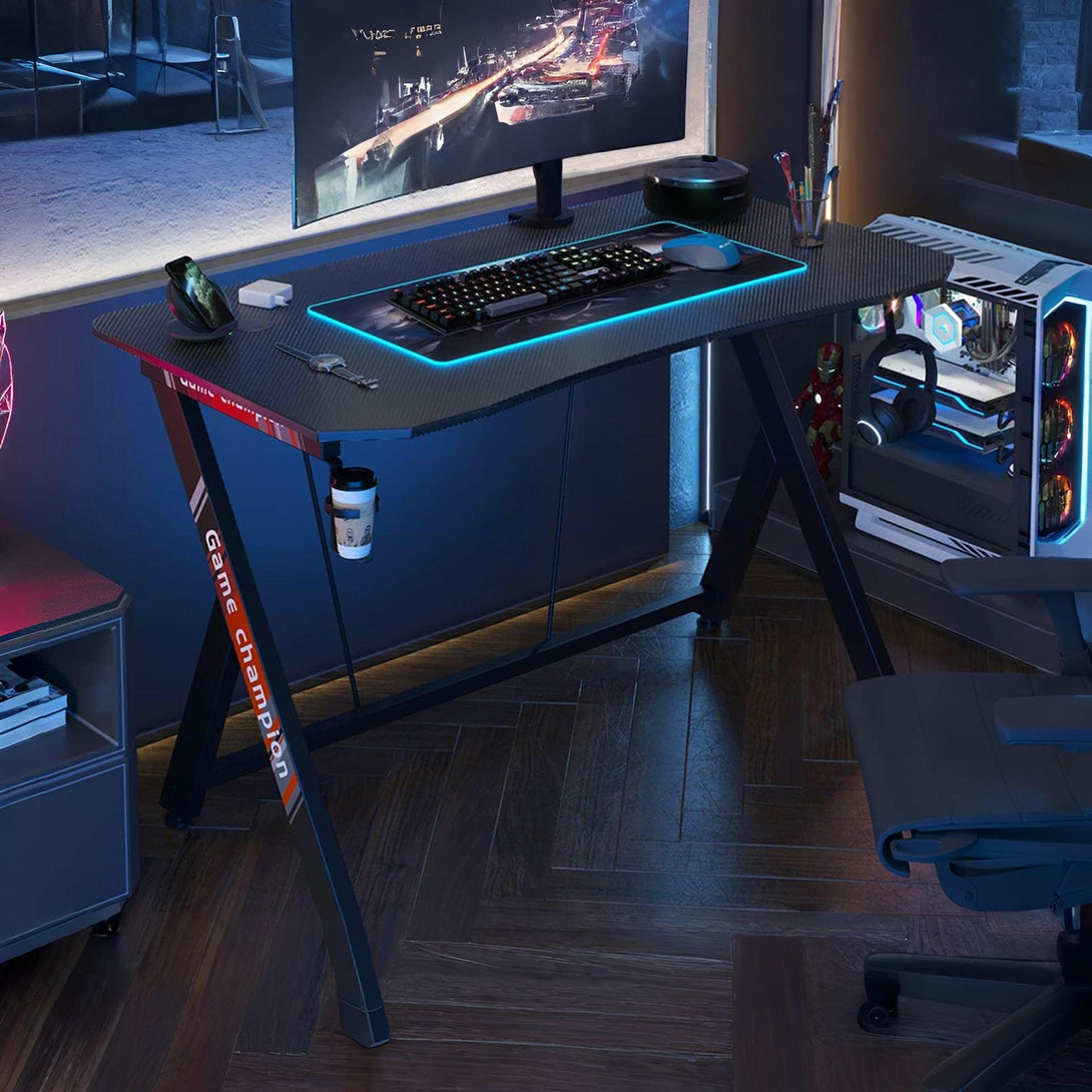 Carson 120cm Gaming Desk - Carbon Black