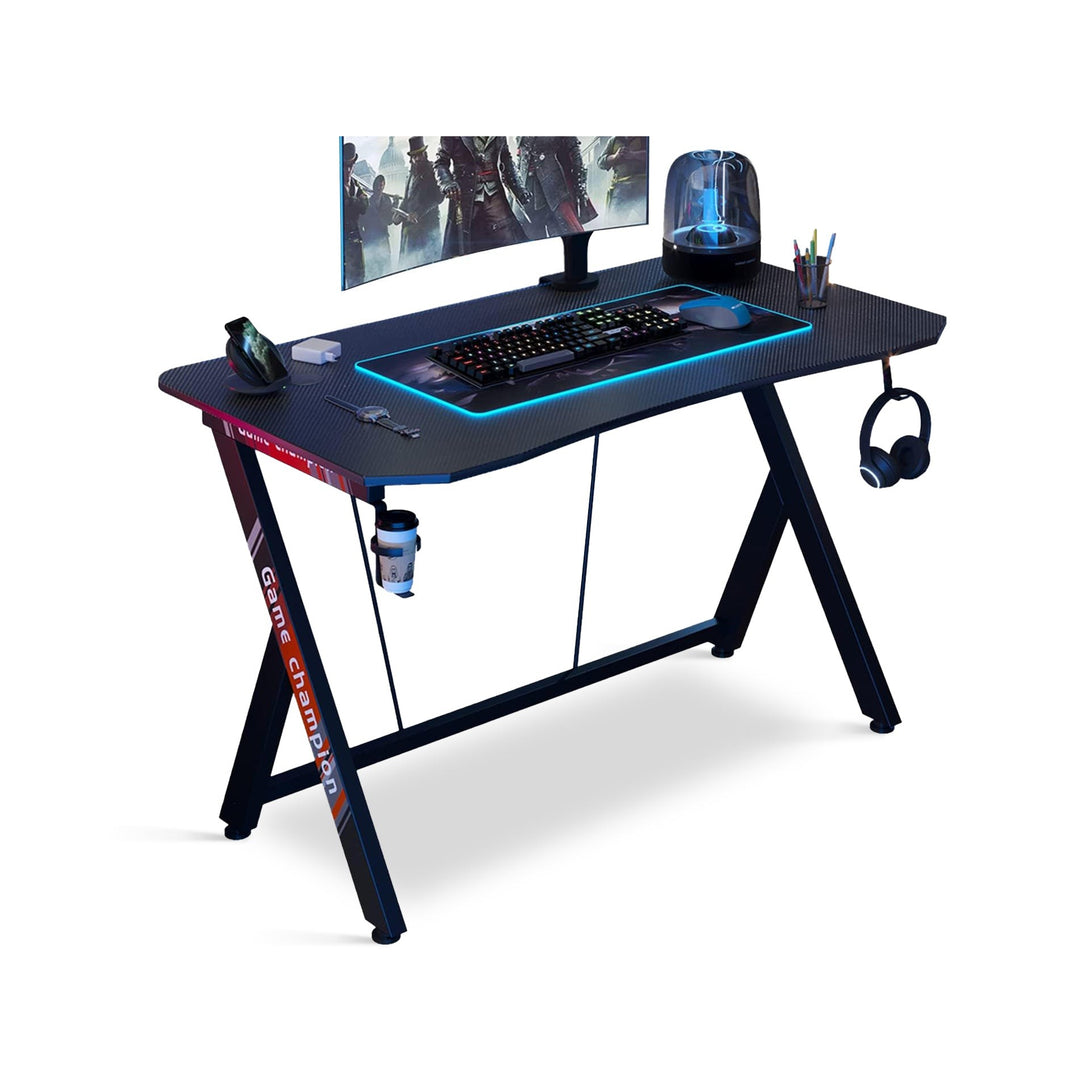 Carson 120cm Gaming Desk - Carbon Black