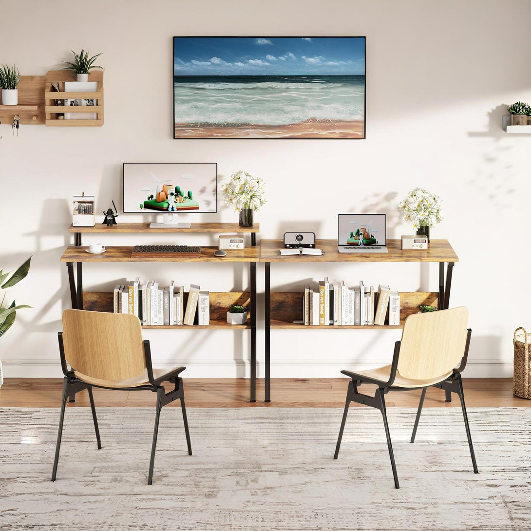 Michael 70cm Computer Desk Study Table - Rustic Brown