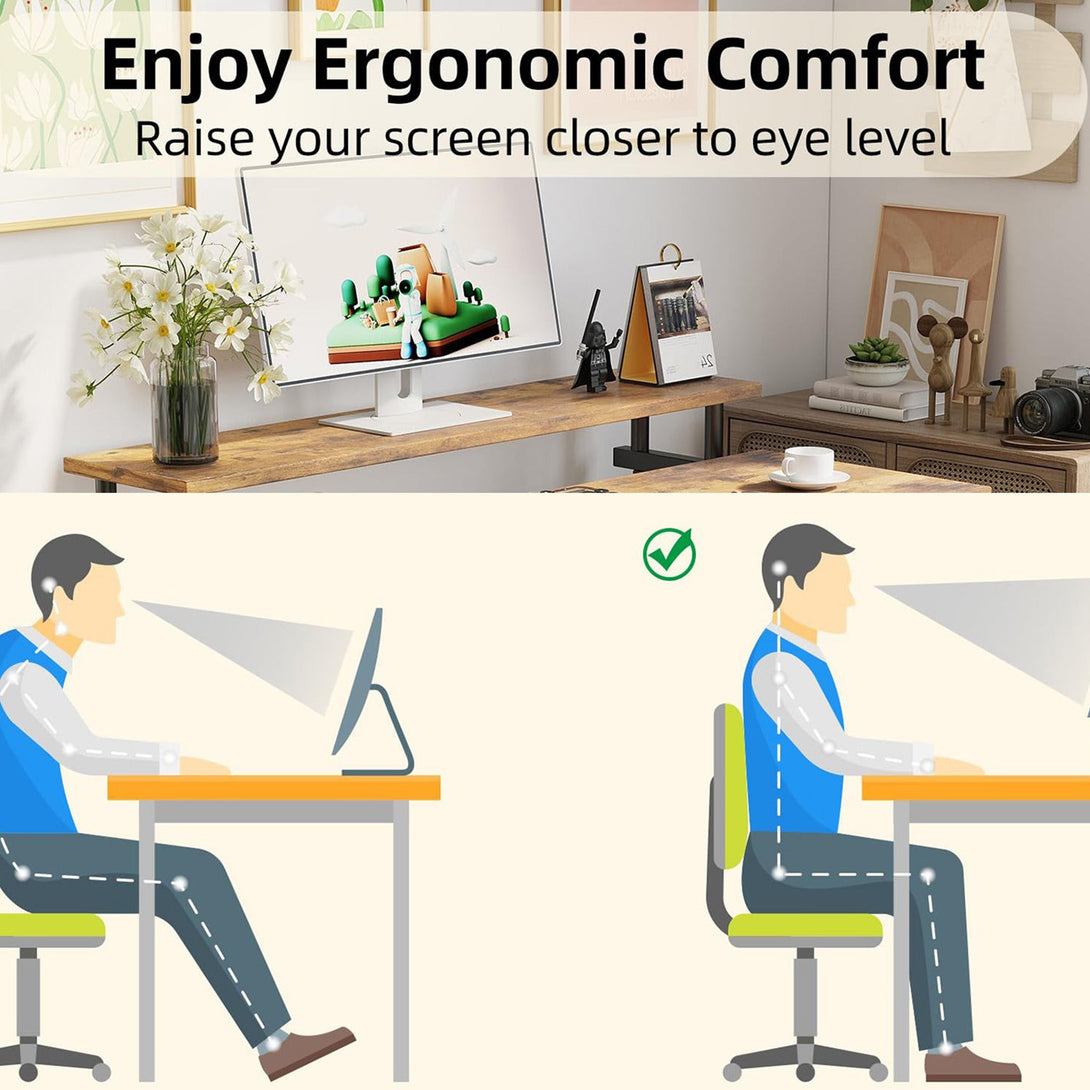 Michael 70cm Computer Desk Study Table - Rustic Brown