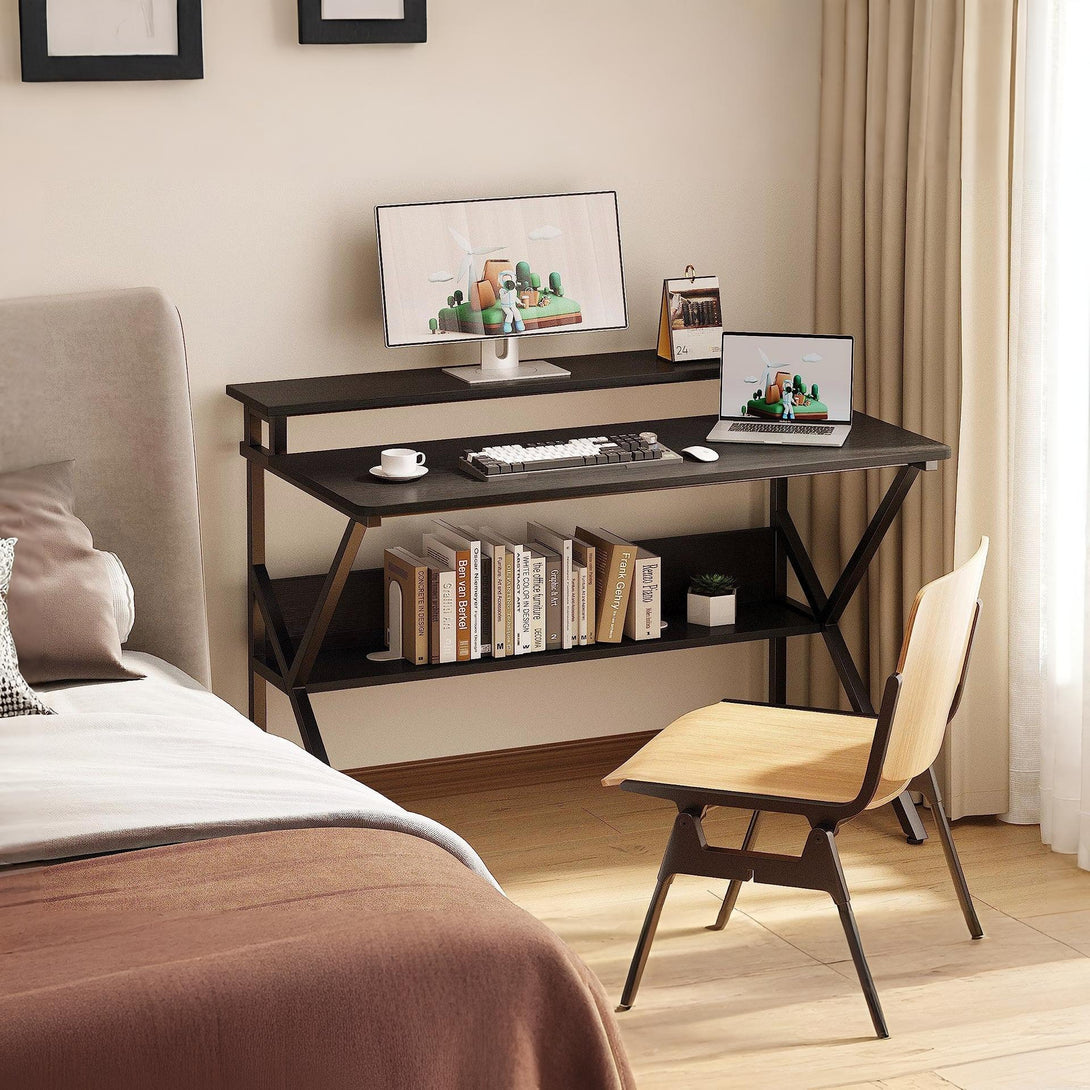 Michael 100cm Computer Desk Study Table - Black