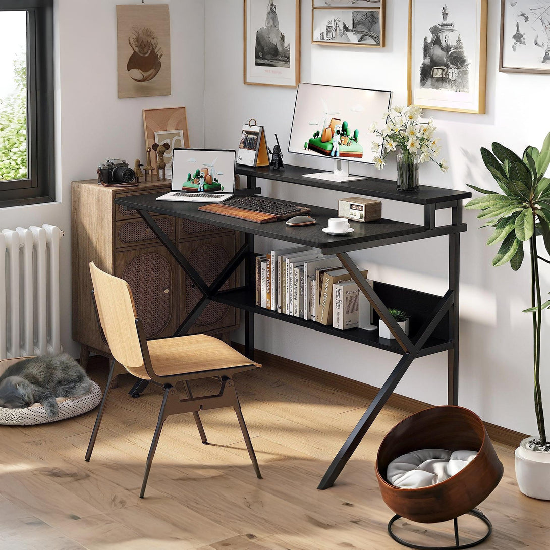 Michael 100cm Computer Desk Study Table - Black