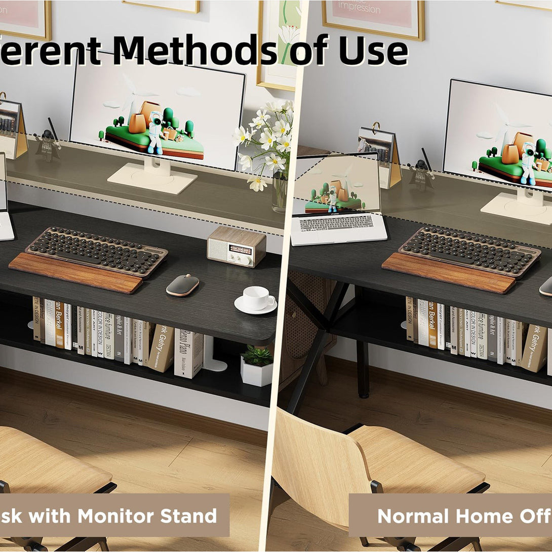 Michael 100cm Computer Desk Study Table - Black