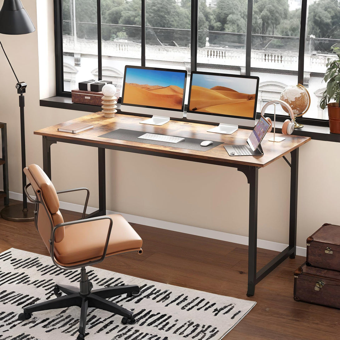 Patrick 140cm Computer Desk - Rustic Brown