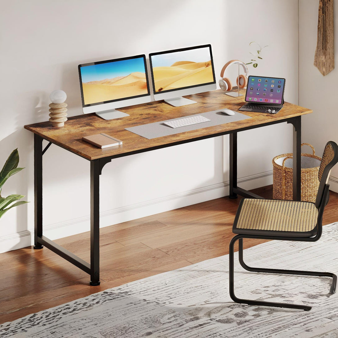 Patrick 140cm Computer Desk - Rustic Brown