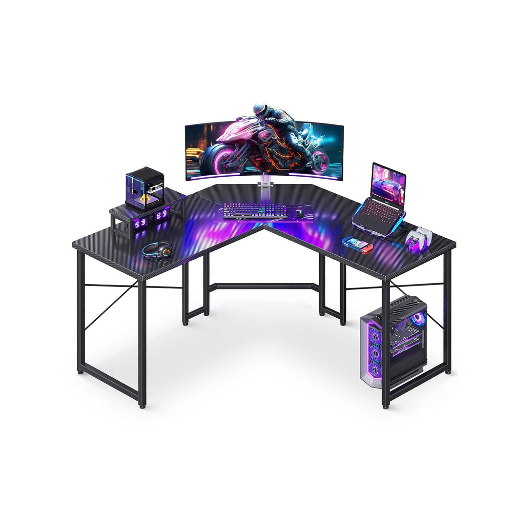 Marcus Gaming Corner Desk - Carbon Black