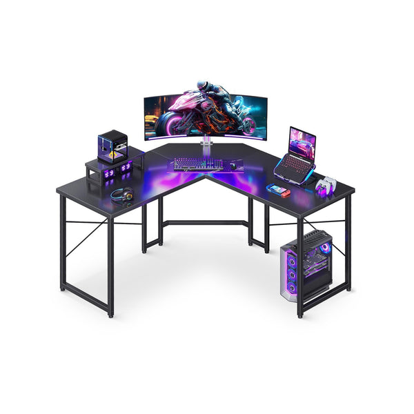 Marcus Gaming Corner Desk - Carbon Black