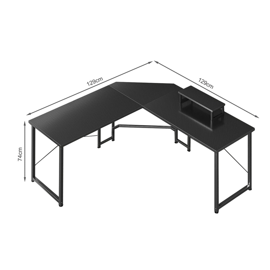 Marcus Gaming Corner Desk - Carbon Black