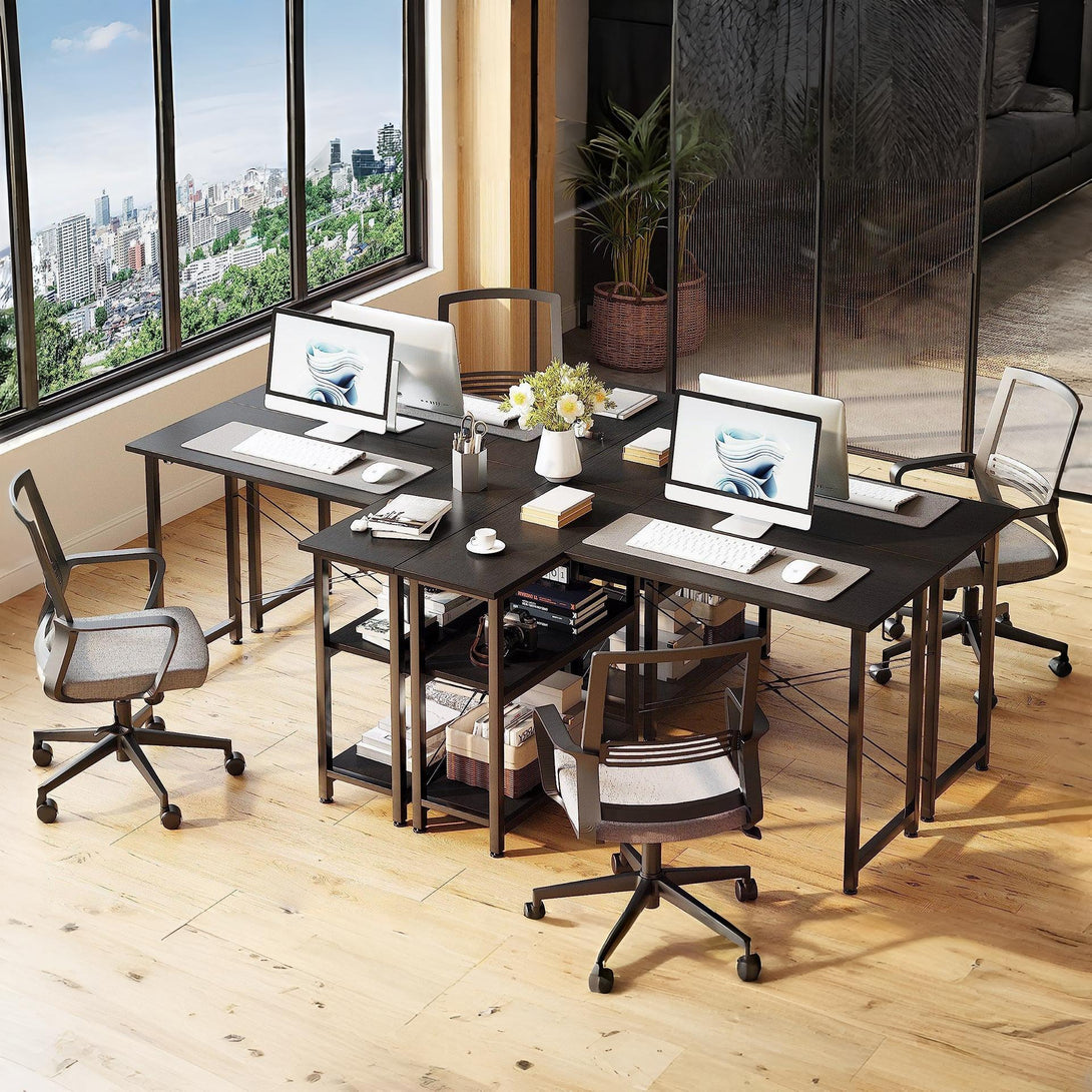 Omar Computer Corner Desk - Black