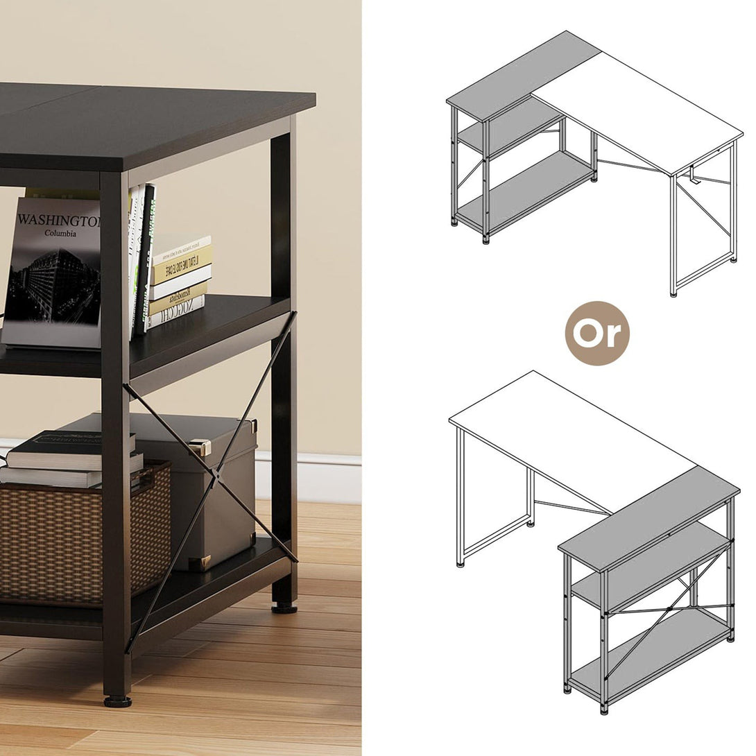 Omar Computer Corner Desk - Black