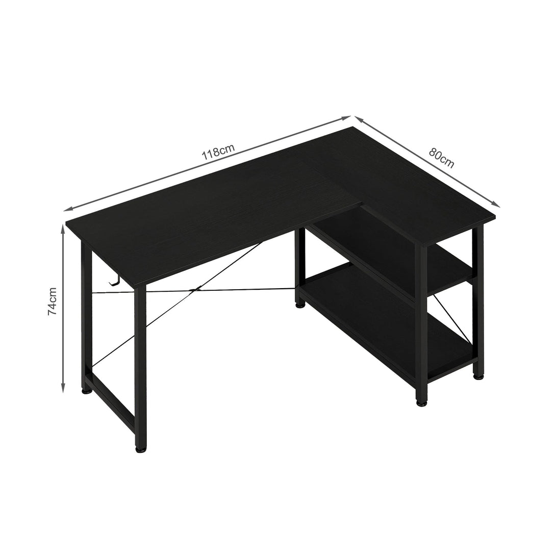 Omar Computer Corner Desk - Black