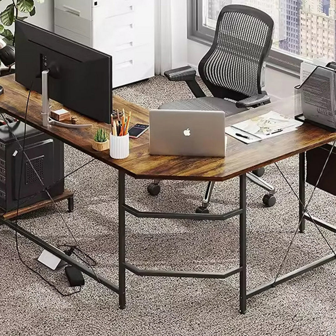 Niko Computer Corner Desk - Rustic Brown