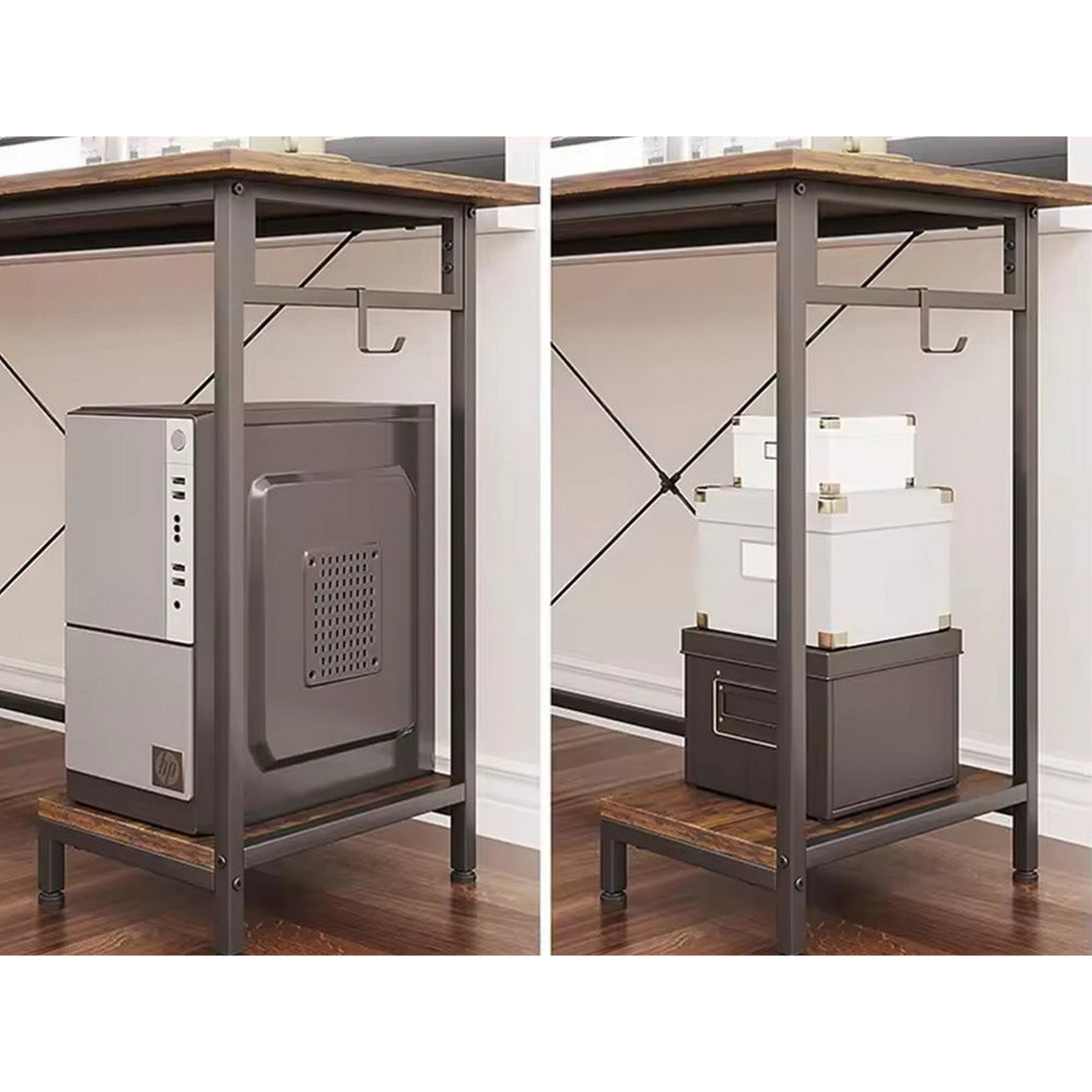 Niko Computer Corner Desk - Rustic Brown