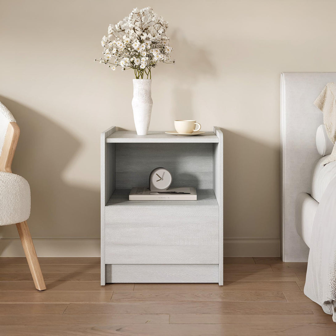 Ashton Bedside Table - Grey Oak