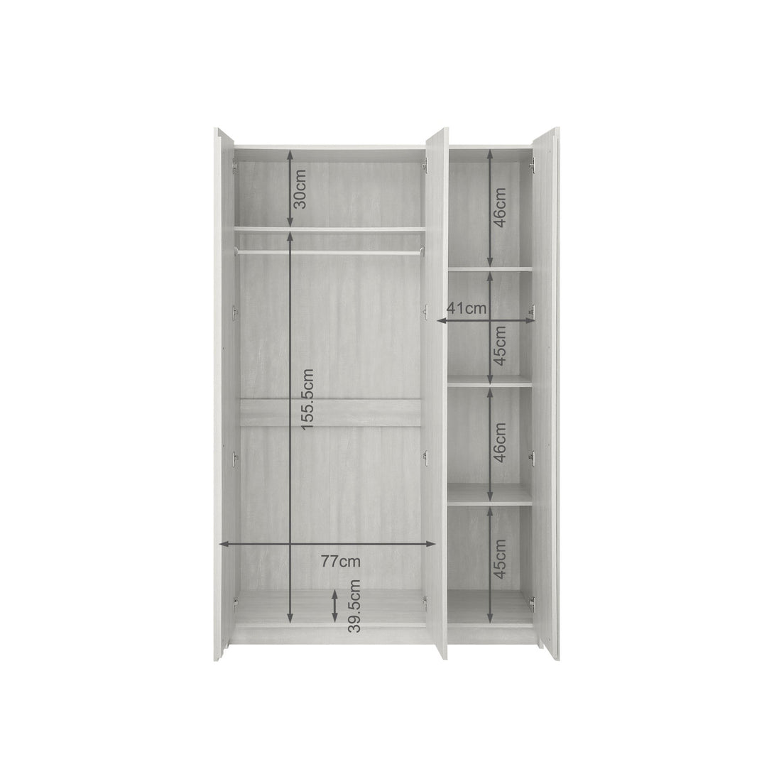 Ashton 3 Door Wardrobe - Grey Oak