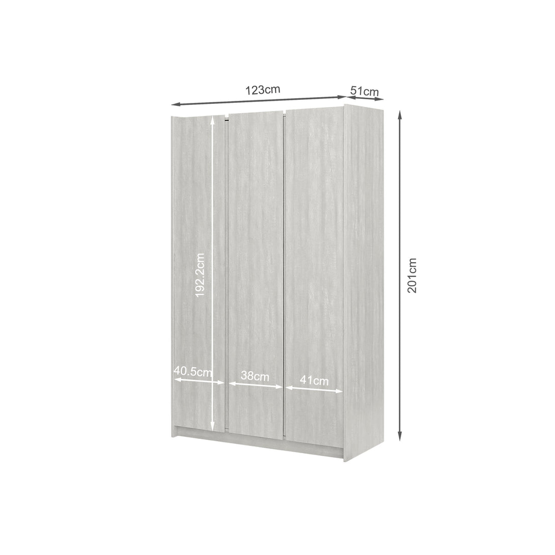 Ashton 3 Door Wardrobe - Grey Oak