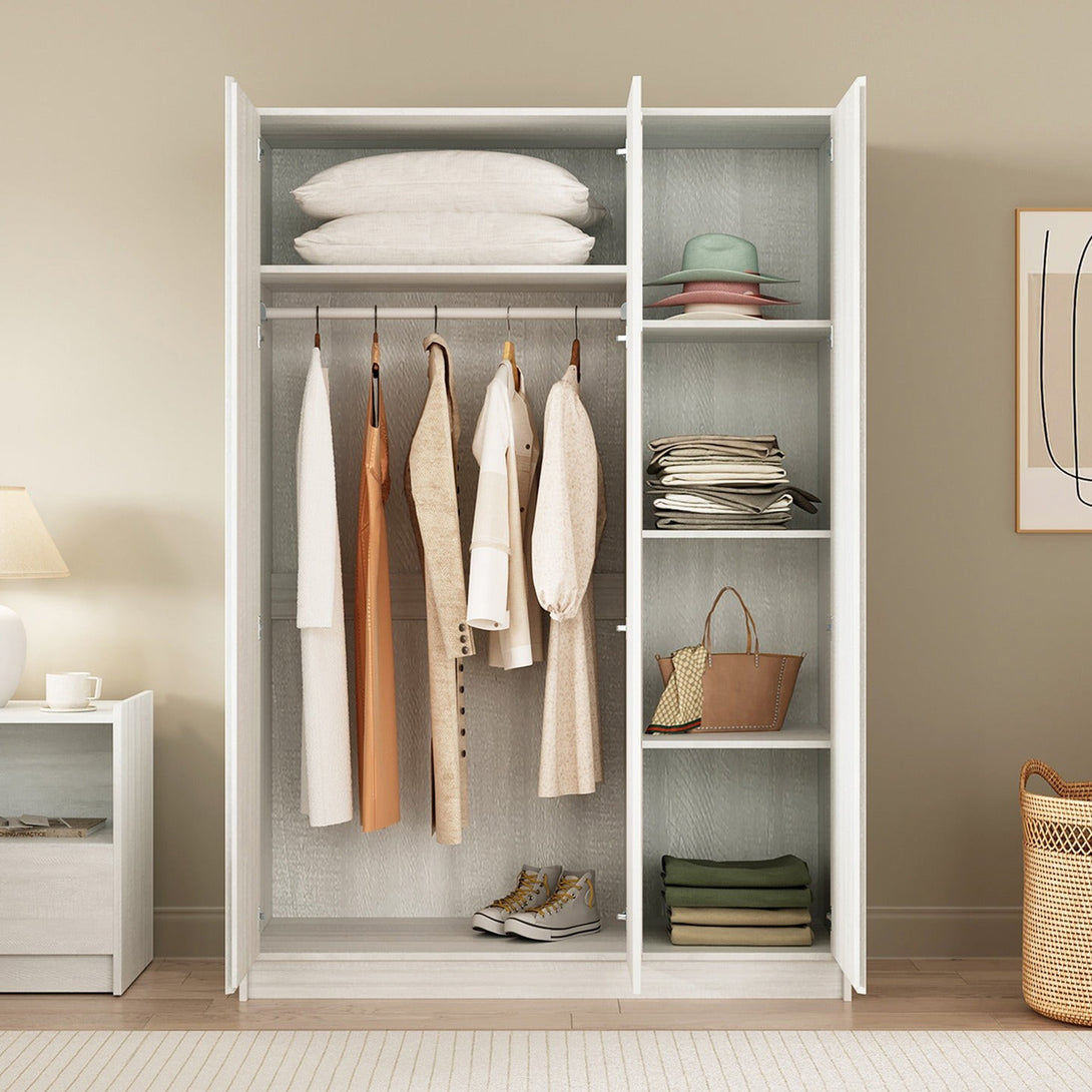 Ashton 3 Door Wardrobe with Mirror - Grey Oak
