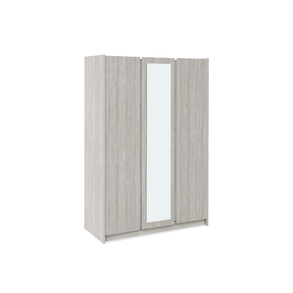 Ashton 3 Door Wardrobe with Mirror - Grey Oak