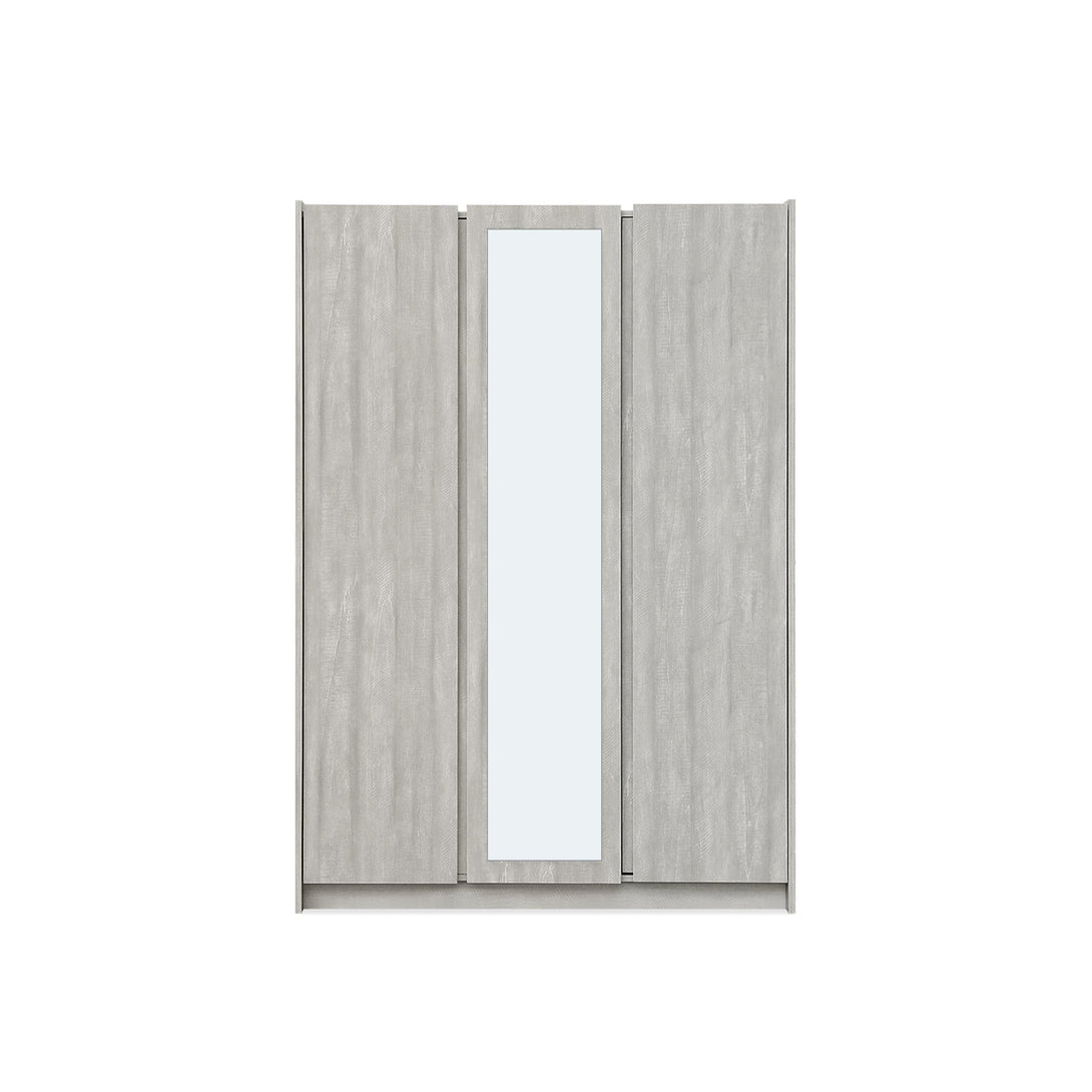 Ashton 3 Door Wardrobe with Mirror - Grey Oak