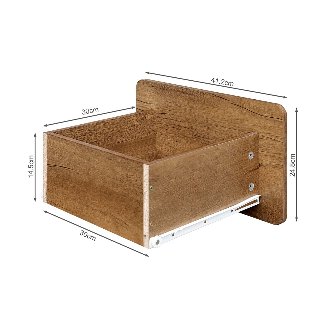 Dorian Bedside Table - Walnut + Black