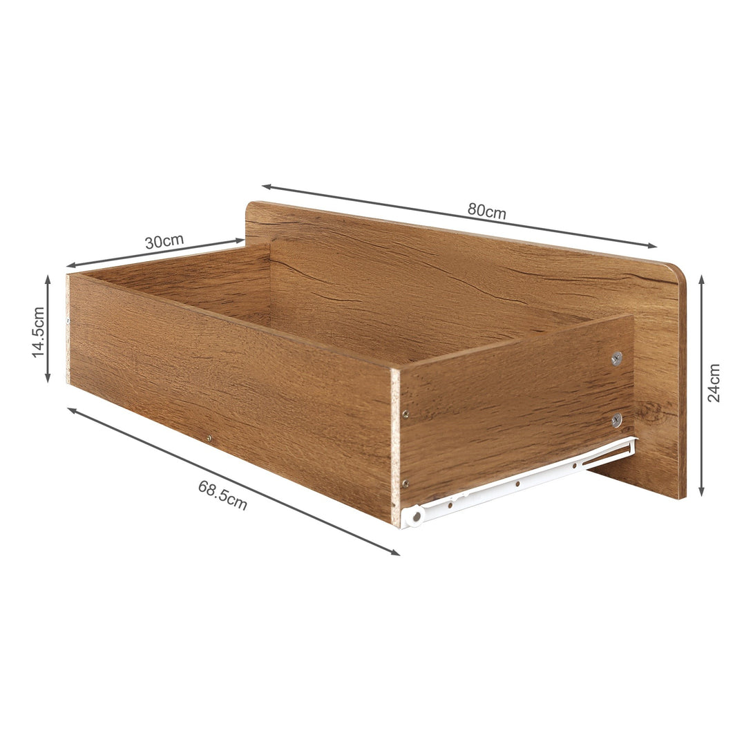 Dorian 4 Drawers Tallboy - Walnut + Black