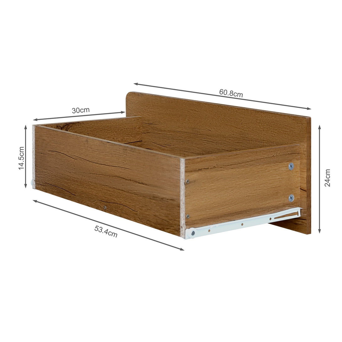 Dorian 6 Drawers Lowboy - Walnut + Black