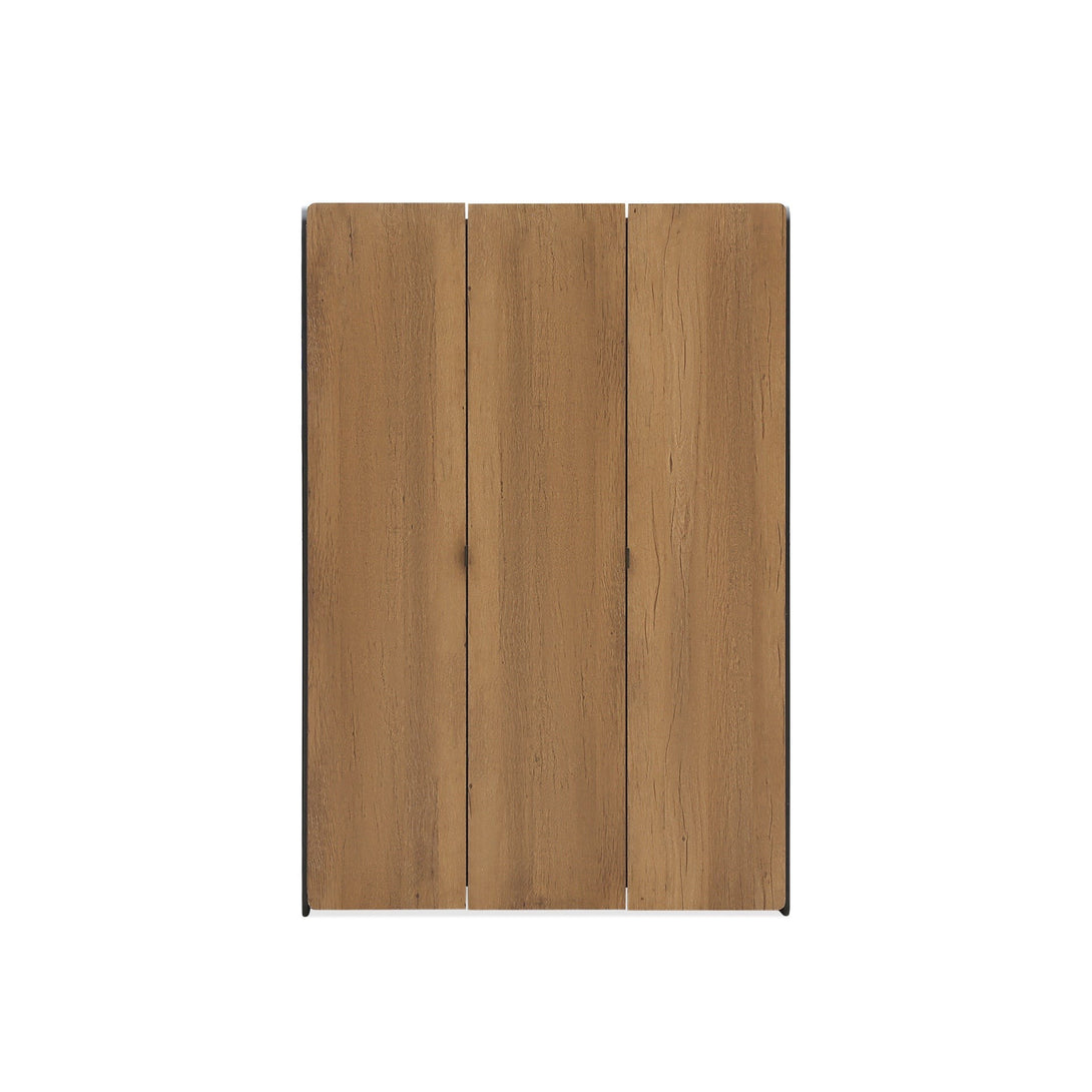 Dorian 3 Door Wardrobe - Walnut + Black
