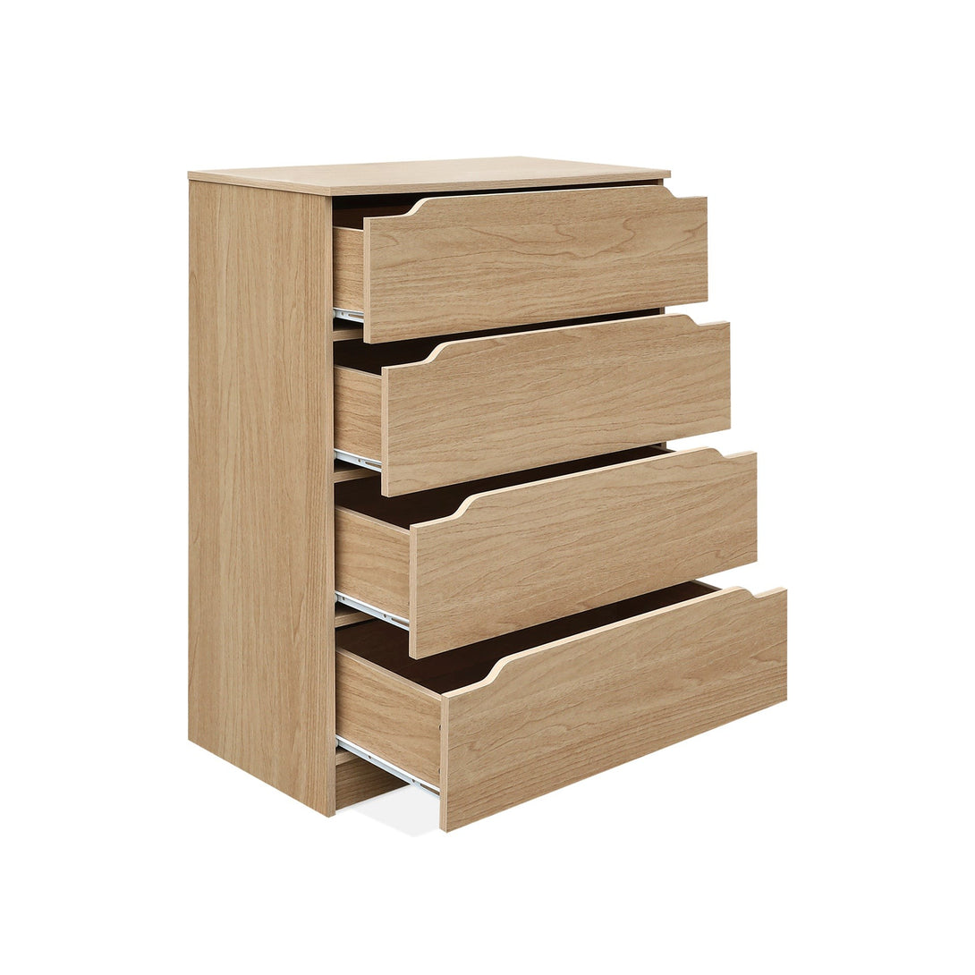 Benny 4 Drawers Tallboy - Light Teak