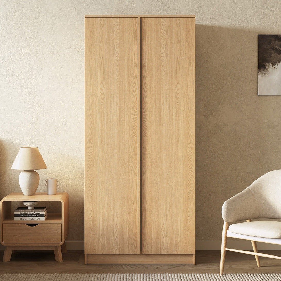 Benny 2 Door Wardrobe - Light Teak