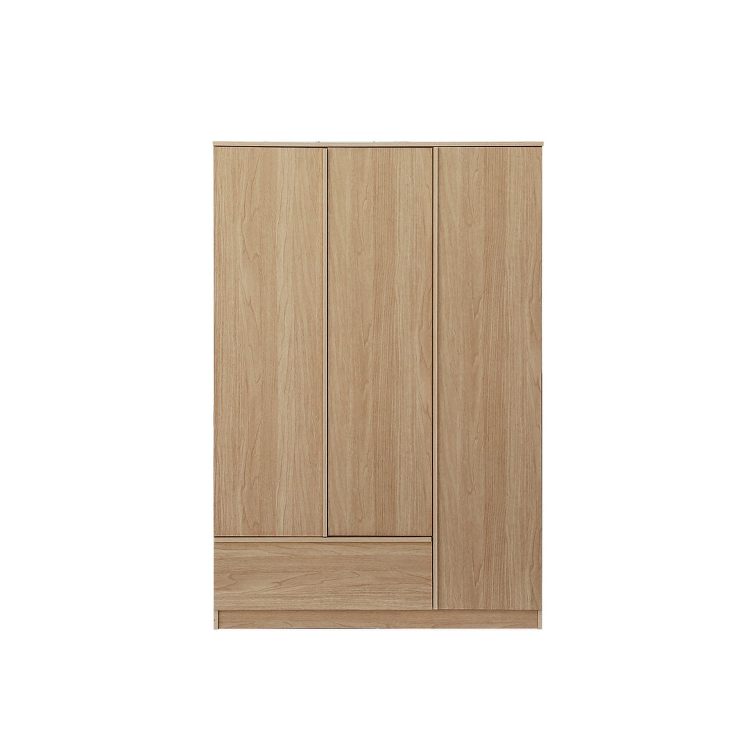 Benny 3 Door Wardrobe with Drawer - Light Teak