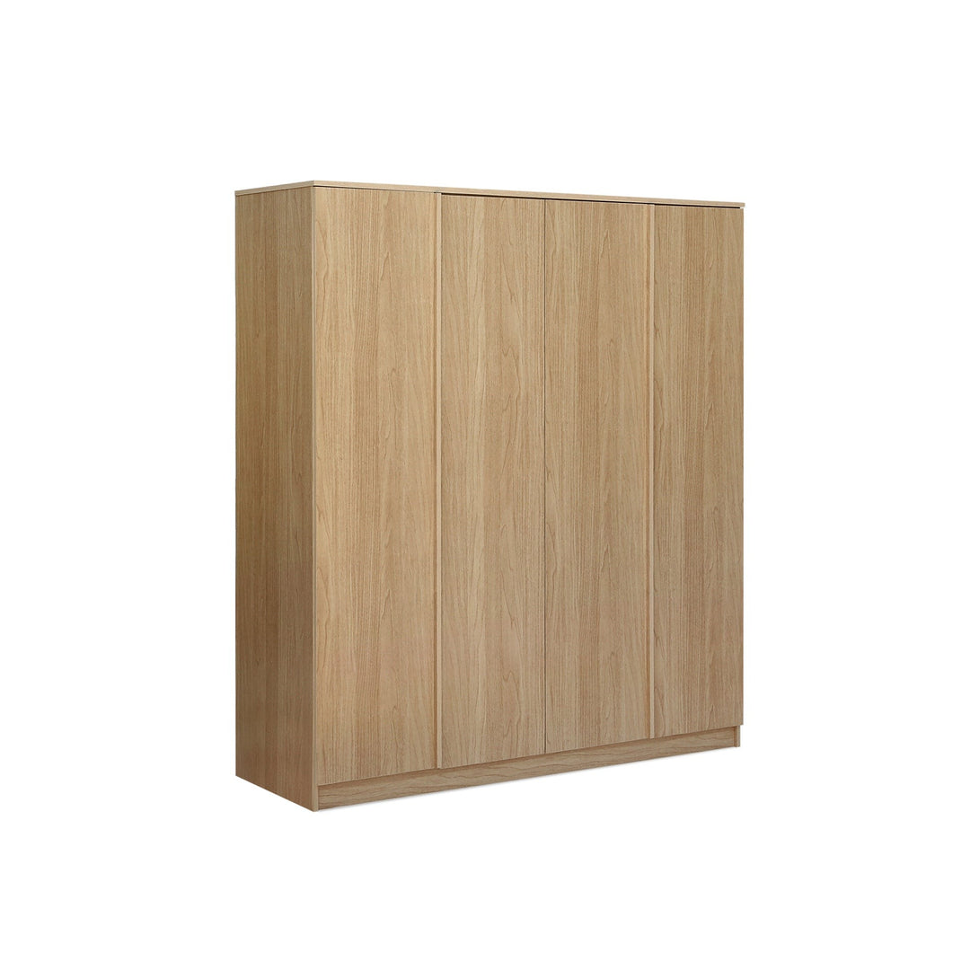 Benny 4 Door Wardrobe - Light Teak