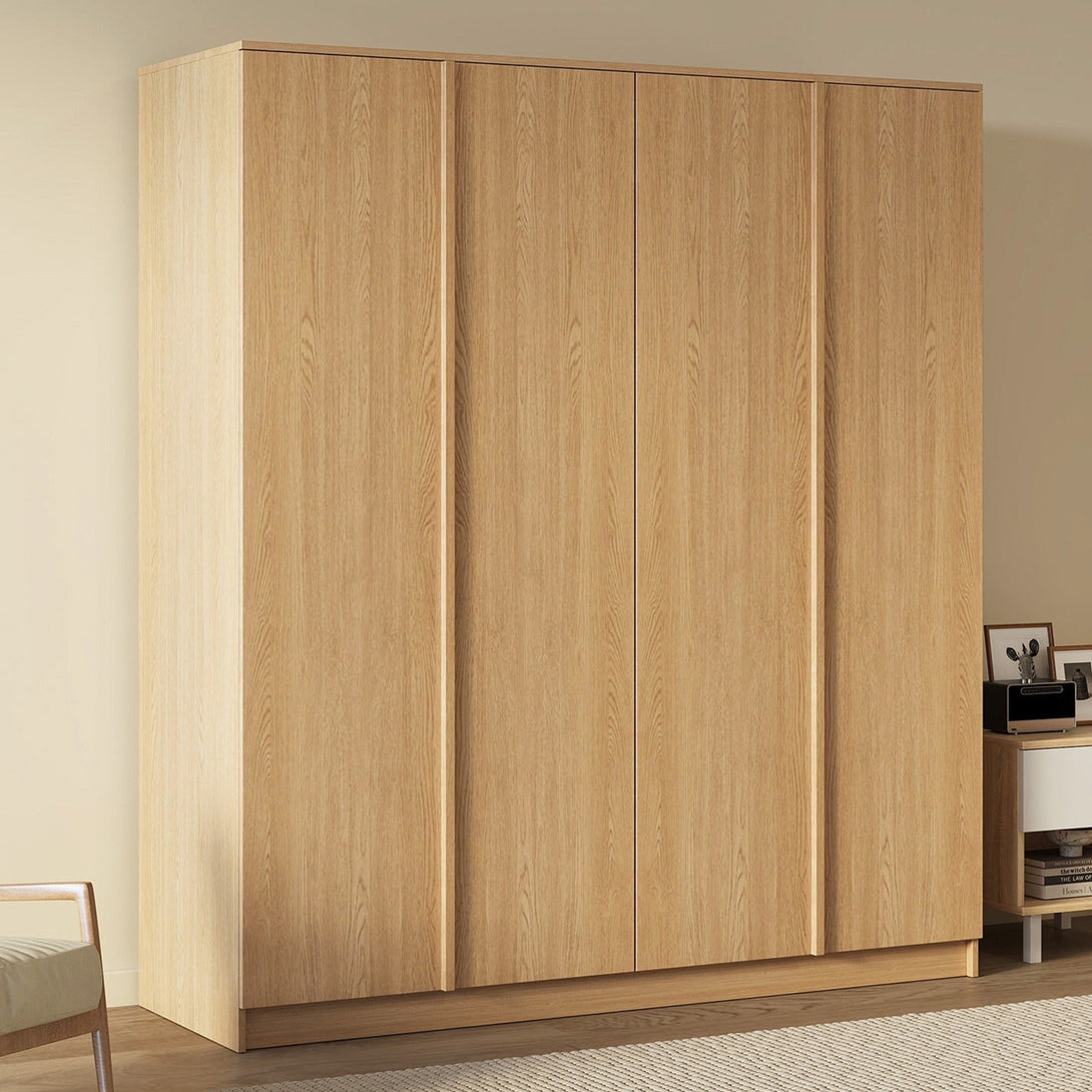 Benny 4 Door Wardrobe - Light Teak