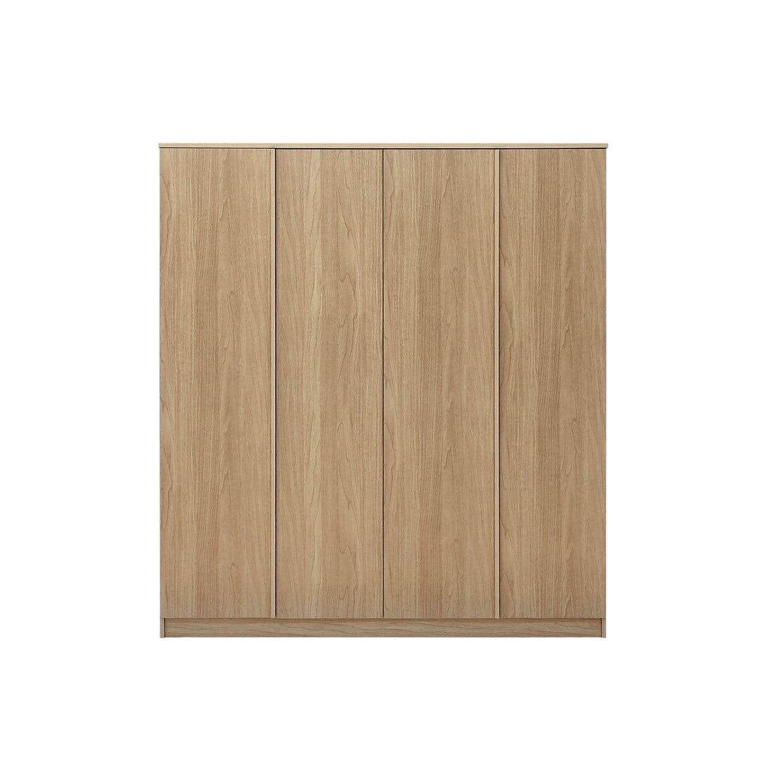 Benny 4 Door Wardrobe - Light Teak