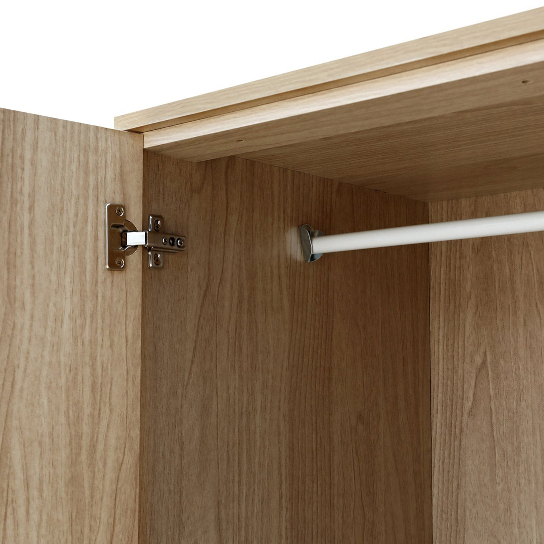 Benny 4 Door Wardrobe - Light Teak