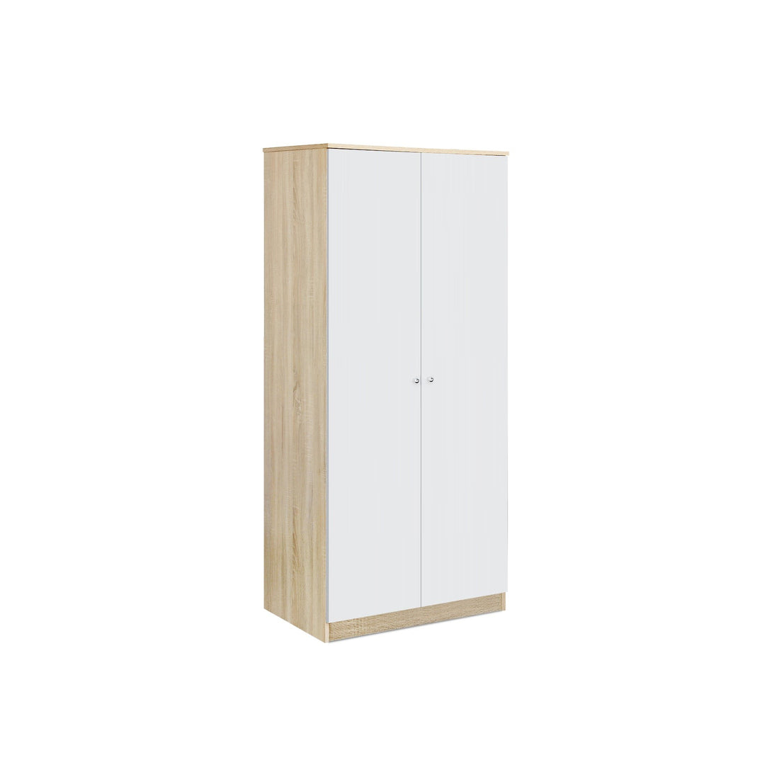 Ellis 2 Door Wardrobe - Oak + White